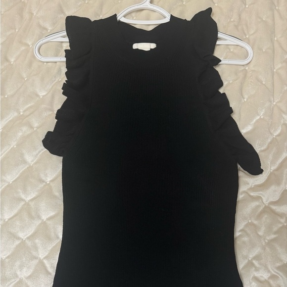 Zara Tops - Zara woman’s ruffle sleeveless black top